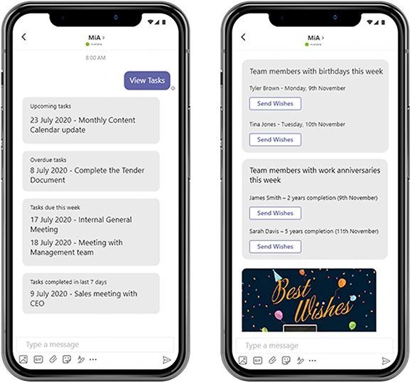 MiA ONE App Screenshot