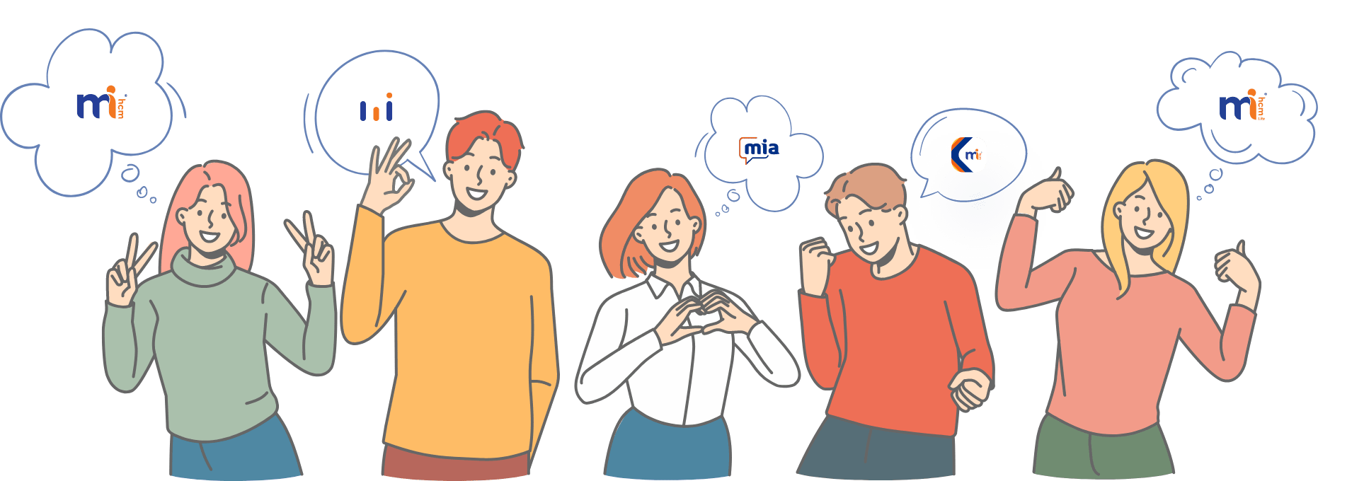 Team at MiHCM collaborating together